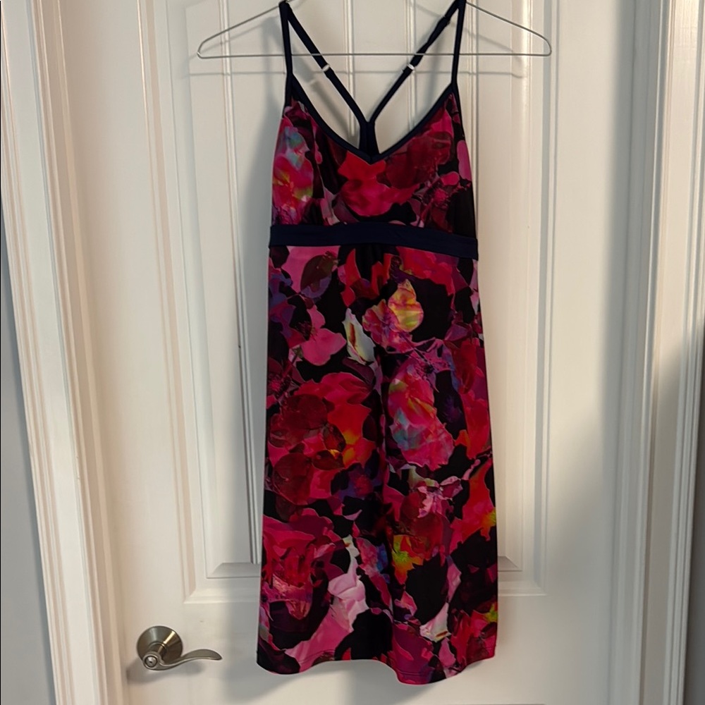 Athleta Pink and Blue Strappy Sundress